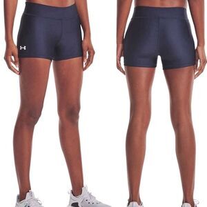 Under Armour Women’s Compression booty Shorts Mid Rise Shorty navy blue 3” XL